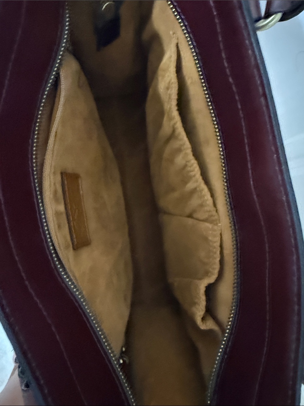 Patricia Nash Floral Painted Leather Tote in Brown, Red and Purple - Picture 4 of 7
